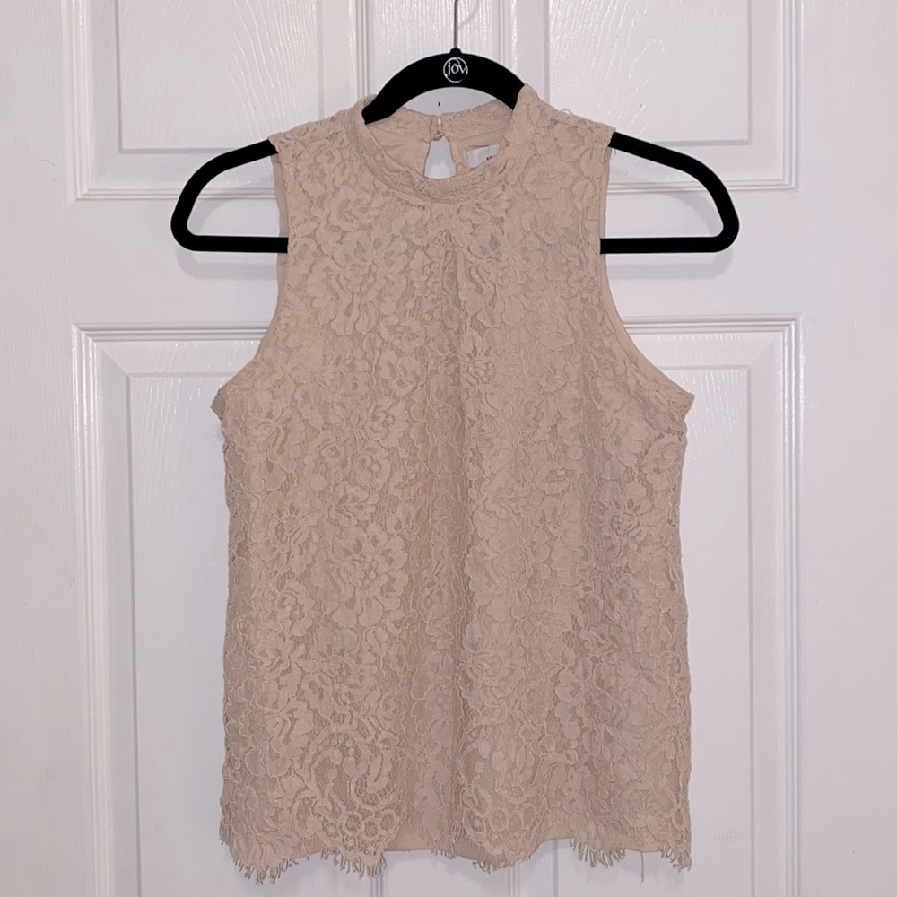 Fourteenth Place Kathleen Lace Overlay Blouse